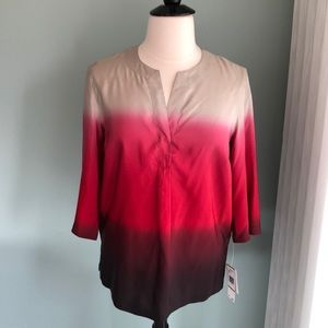 Jones New York NEW 100% silk tunic 14